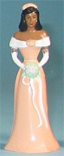 Bridesmaid Peach Dress Ornaments - 4.5" Tall, 12 Count