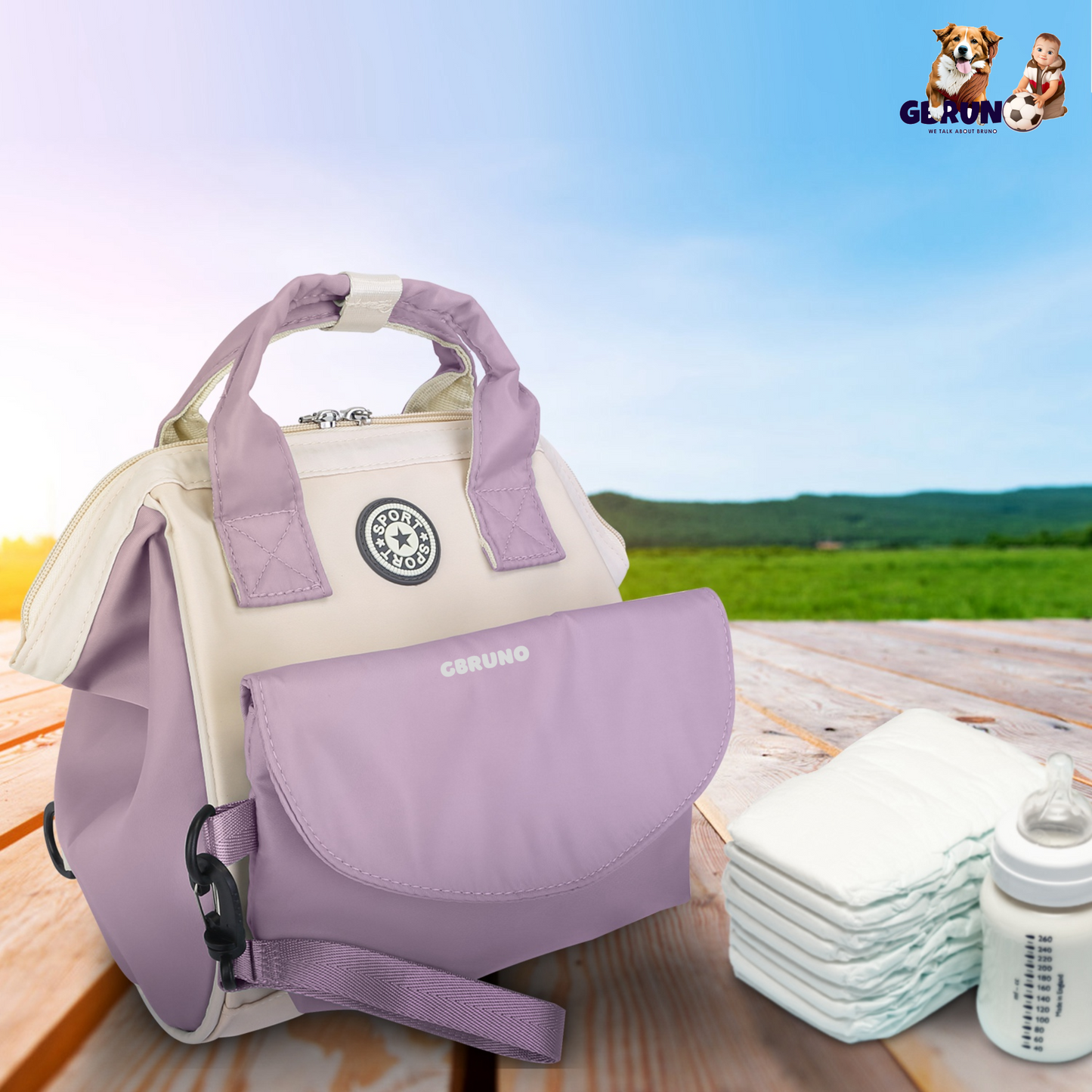 GBruno Baby Nappy Diaper Bag - Purple