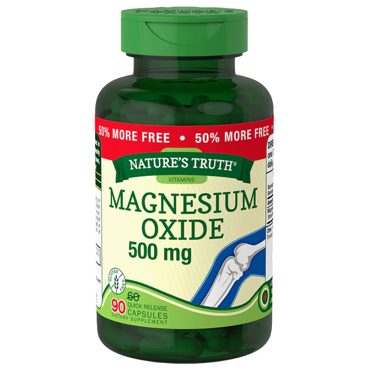 Gélules d'oxyde de magnésium Nature's Truth, 500 mg