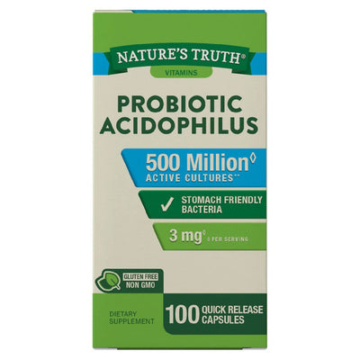 Capsules Probiotiques Acidophilus 500 Millions UFC de Nature's Truth - 100ct