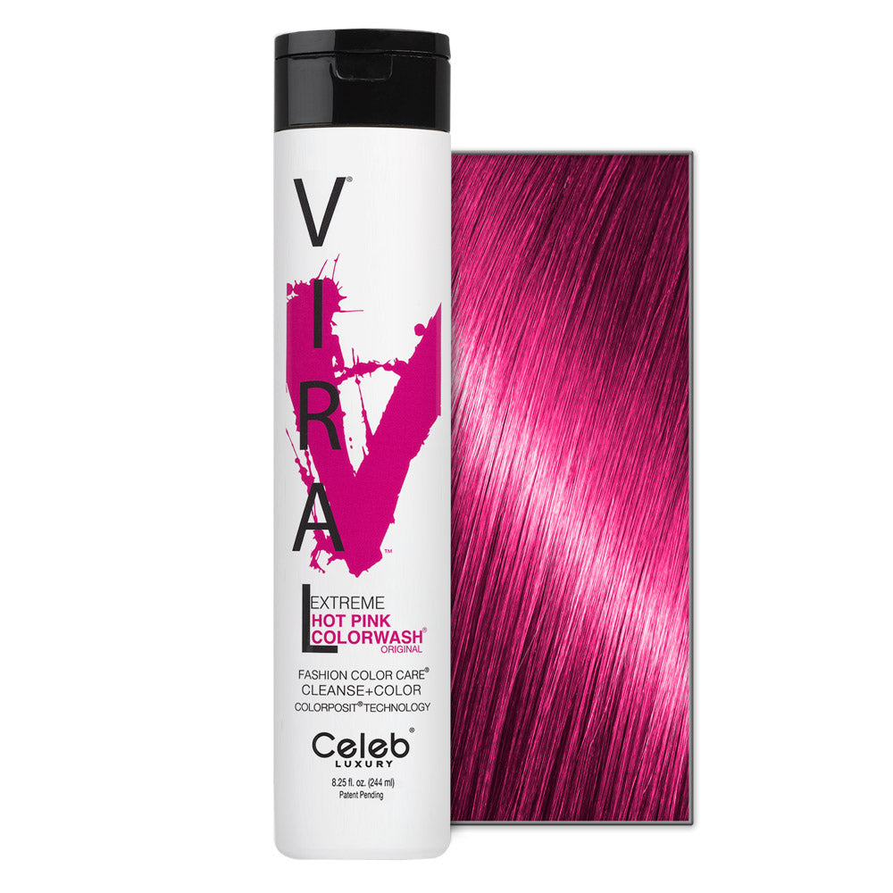 Champú Celeb Luxury Viral Extreme Colorwash Rosa Fucsia 8.25 Oz