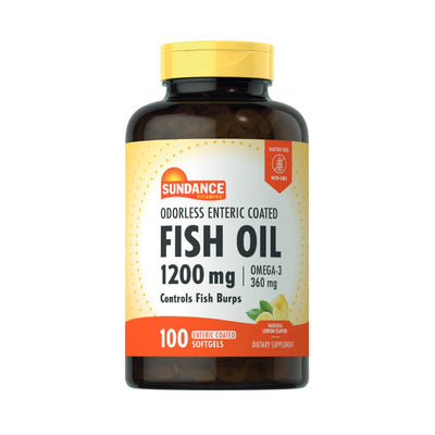 Sundance Vitamins Huile de Poisson Inodore - Gélules Omega-3, 100 Tabs