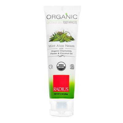 Radius Organic Mint Aloe Neem Toothpaste - 3 Oz