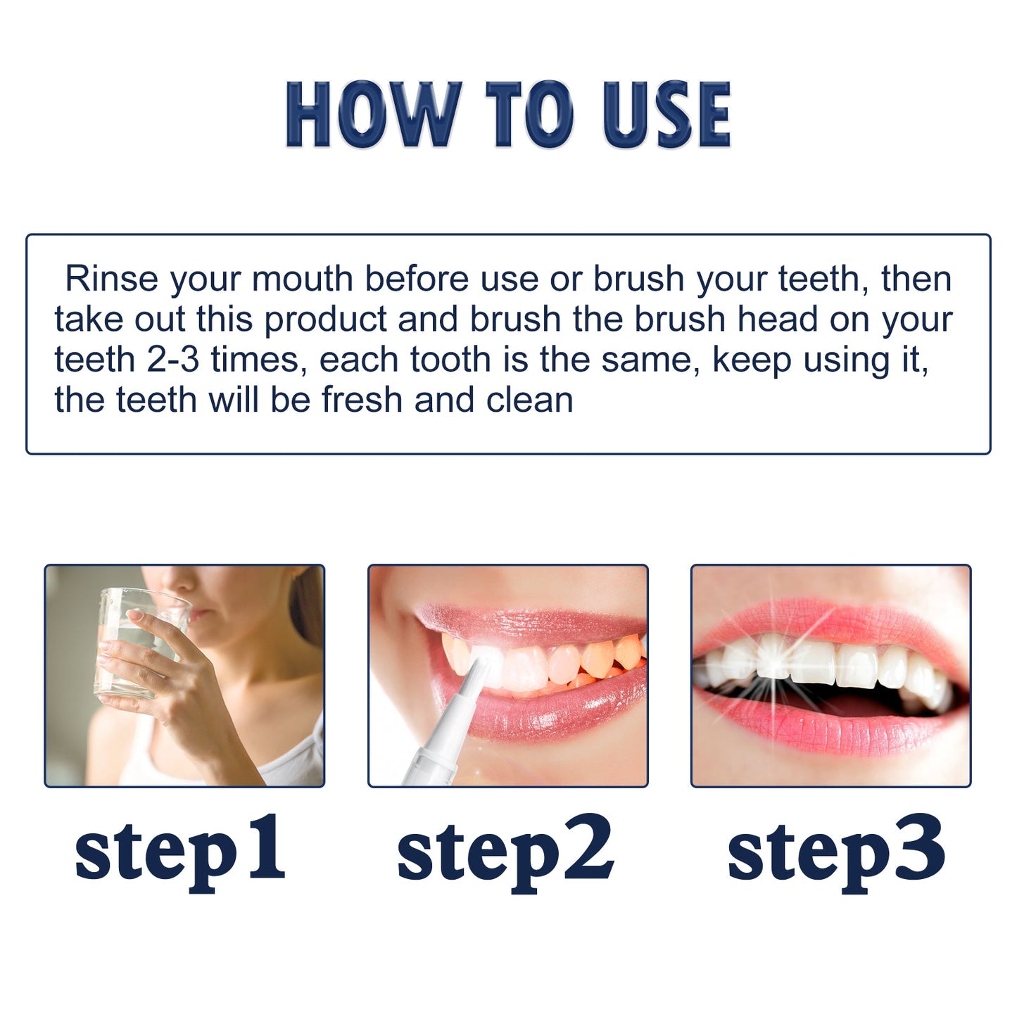 Teeth Whitening Essence Pen, Teeth Cleaning Care Fresh Breath Remove Smoke Stains Teeth Whitening Teeth Cleaning Pen - Korvel