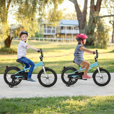 Vélo pour enfants de 16 pouces avec roues d'entraînement pour les 4-7 ans