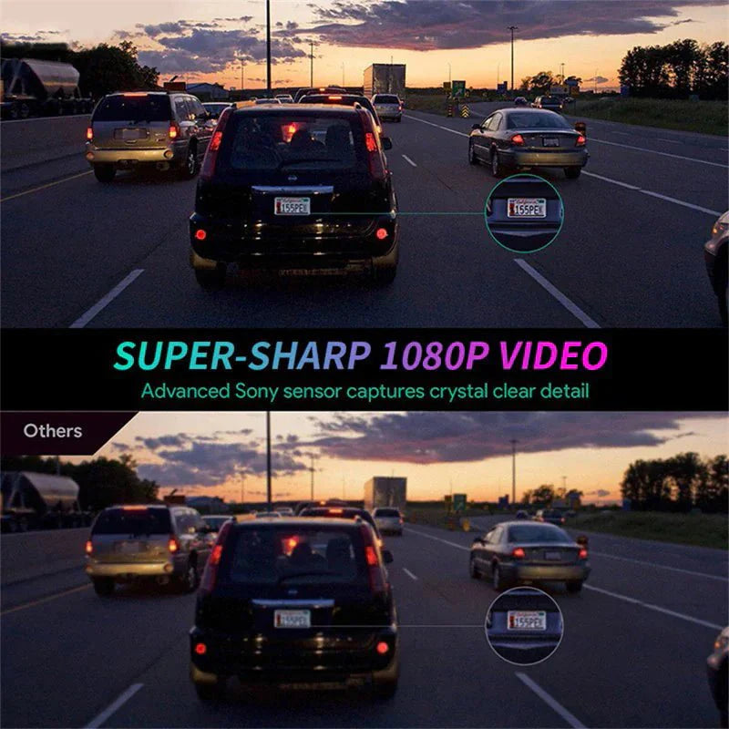 Enregistreur de Dash Cam WiFi 170° - Caméra de Véhicule HD 1080P