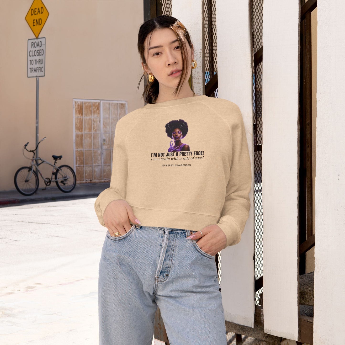 Chic & Cozy Women's Cropped Fleece Sweatshirt - Korvel
