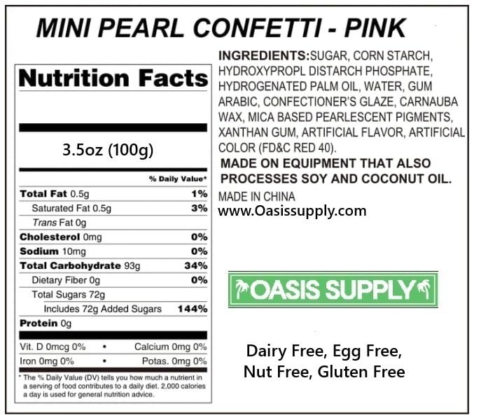 Oasis Supply Baby Shower Sprinkles - Pearl Quins (Pink)