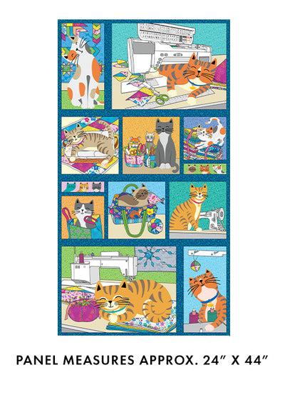 Multi Cheeto's Life Panel Cotton Fabric - 24" x 44"