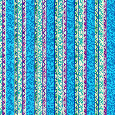 Tela de algodón Ziggy Stripe Blue Cheeto's World por yarda
