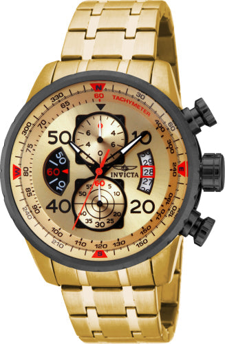 Montre Aviateur pour Homme Invicta - Cadran Doré Premium