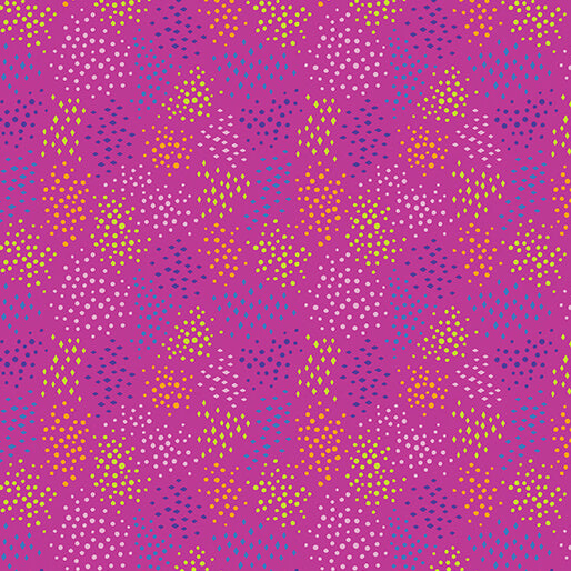 Tela de Algodón Fucsia con Puntos Ditsy - 44"/45" por Yarda