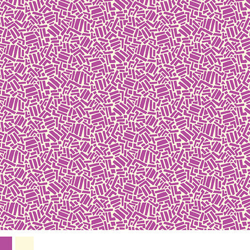Tissu en coton Dashes Fuchsia Cheeto's World 44"/45" par yard