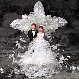 Joined As One Wedding Cake Topper - Elegant Bride & Groom Design