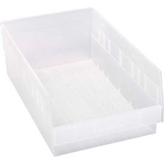 Caja de Almacenamiento de Plástico Transparente Apilable - 11.125" W x 17.875" D x 6" H