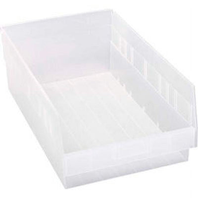 Clear Plastic Nesting Storage Shelf Bin - 11.125" W x 17.875" D x 6" H