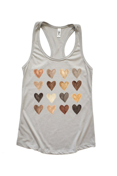 Camiseta sin mangas Hearts