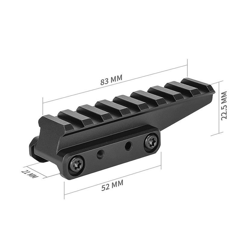 UNITY RISER Metal Rail Elevated Bracket for Base, with a height increase of 20mm. - Korvel