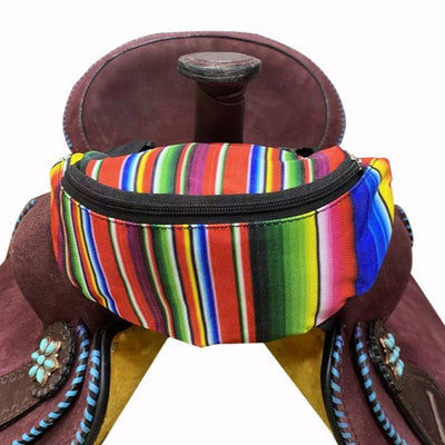 Vibrant Serape Saddle Bag for Equestrian Adventures - Korvel