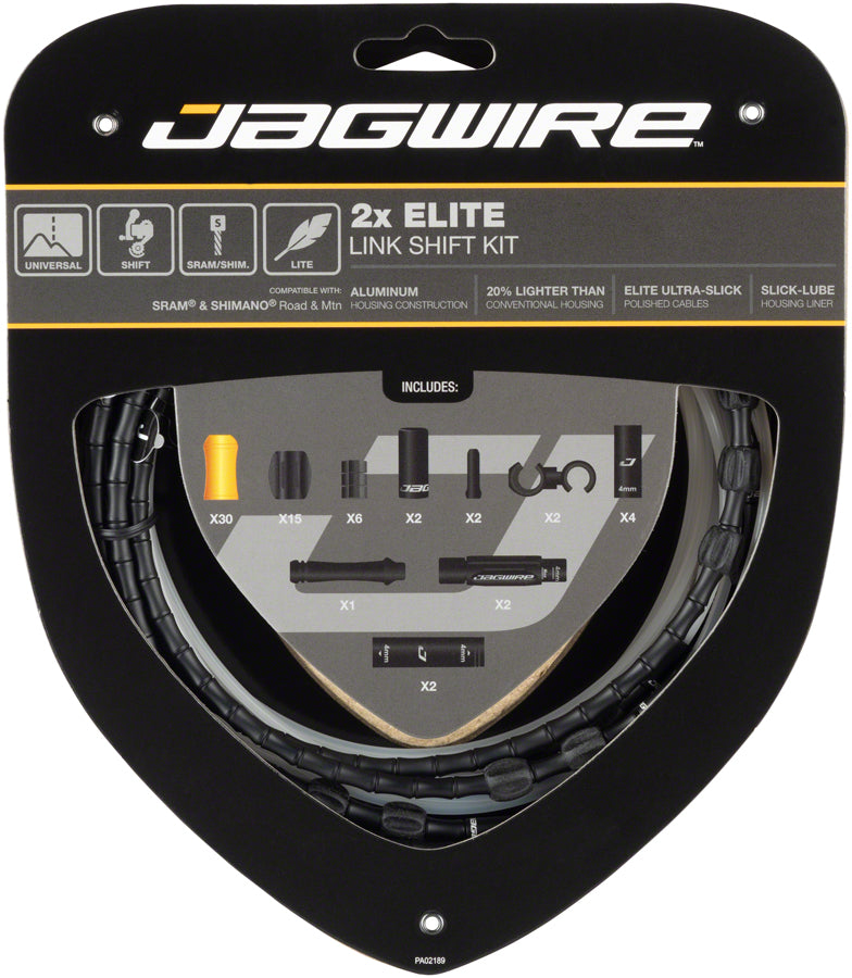 Jagwire Elite Link Shift Cable Kit for SRAM/Shimano - Polished Black