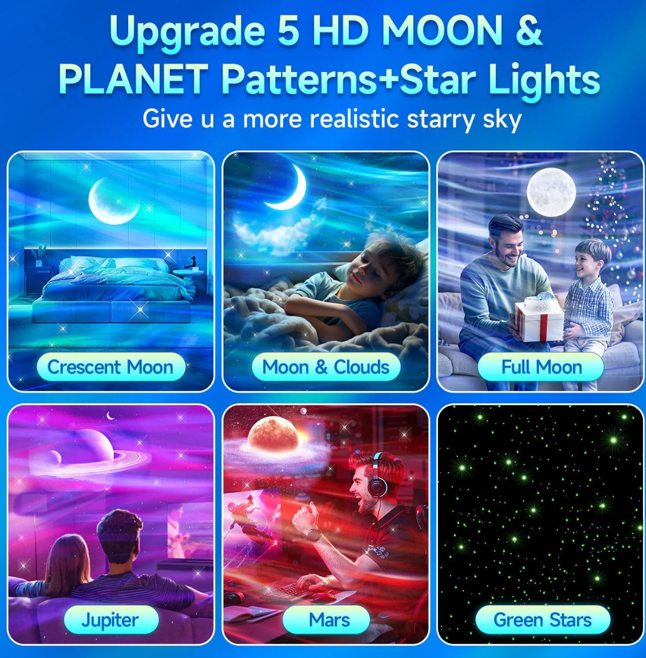 AuroraGlow Galaxy Projector - Korvel