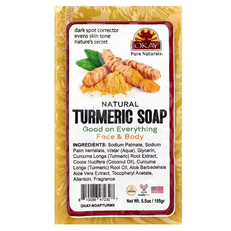 OKAY Natural Turmeric Soap Bar - 5.5 oz