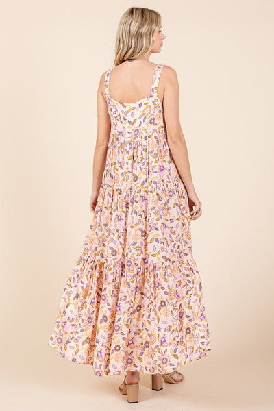 Elegant Floral Tiered Maxi Dress - Perfect for Summer Events