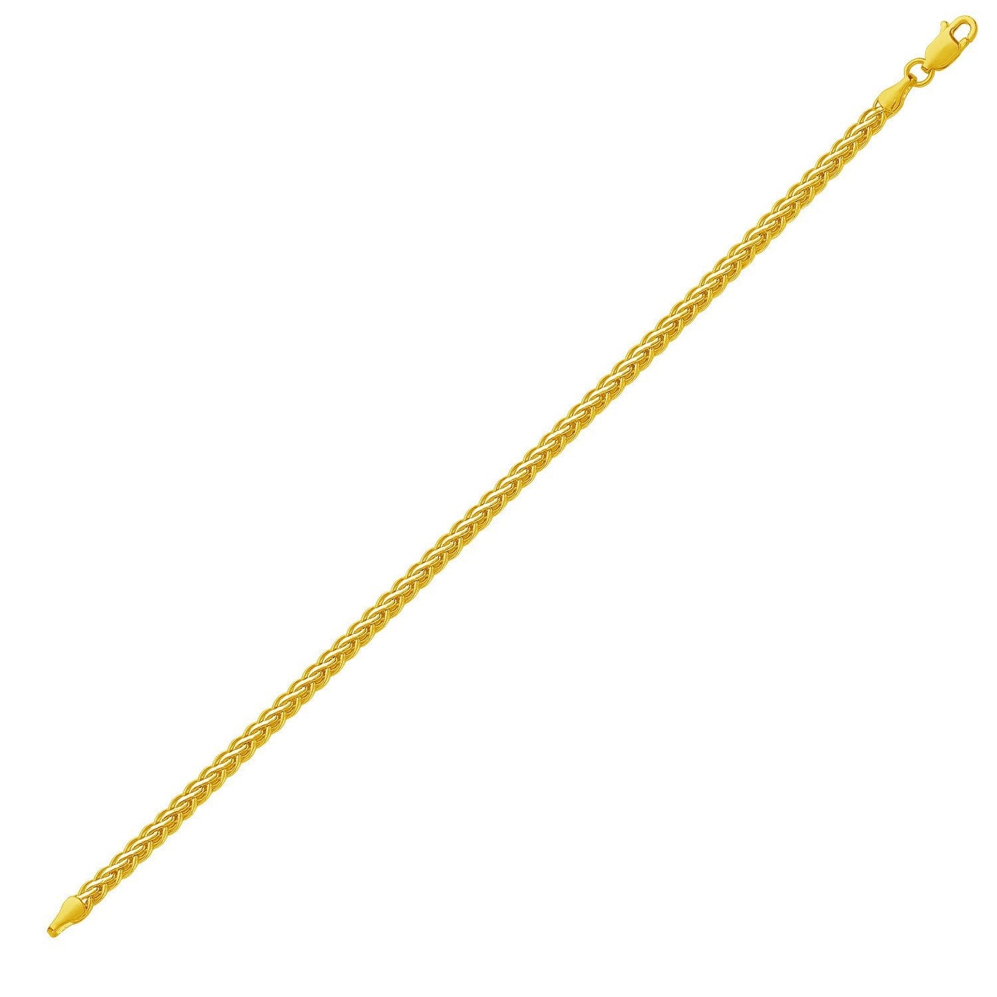 Bracelet en chaîne de blé en or jaune 10k élégant