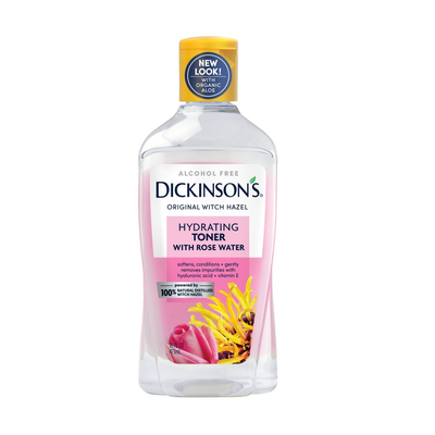Dickinson's Enhanced Witch Hazel Hydrating Toner with Rosewater, 16 Fl Oz