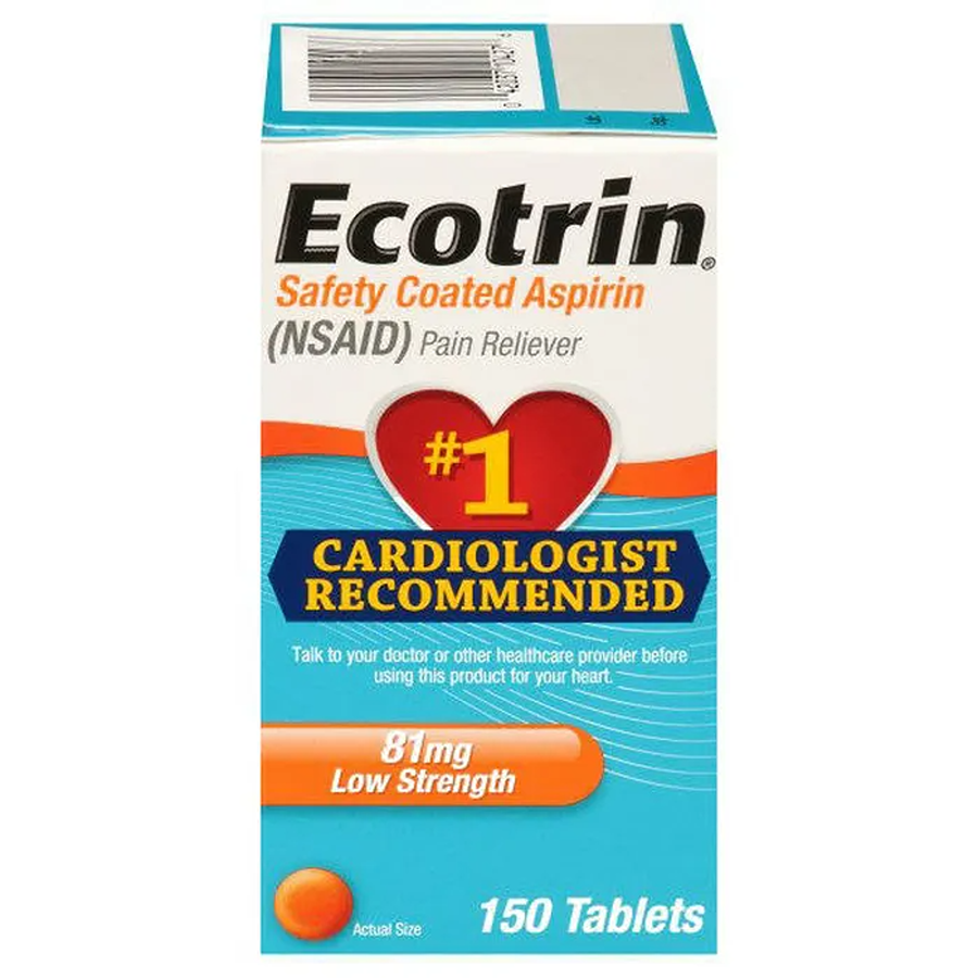 Ecotrin Aspirine à faible dose enrobée de sécurité 81mg - 150 comprimés