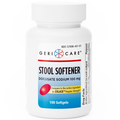 GeriCare Docusate Sodium 100 Mg Capsules - 100 Count