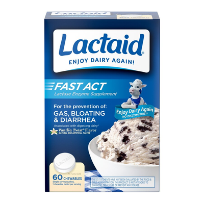 Lactaid Lactase Enzyme Supplement - Chewable Vanilla Twist