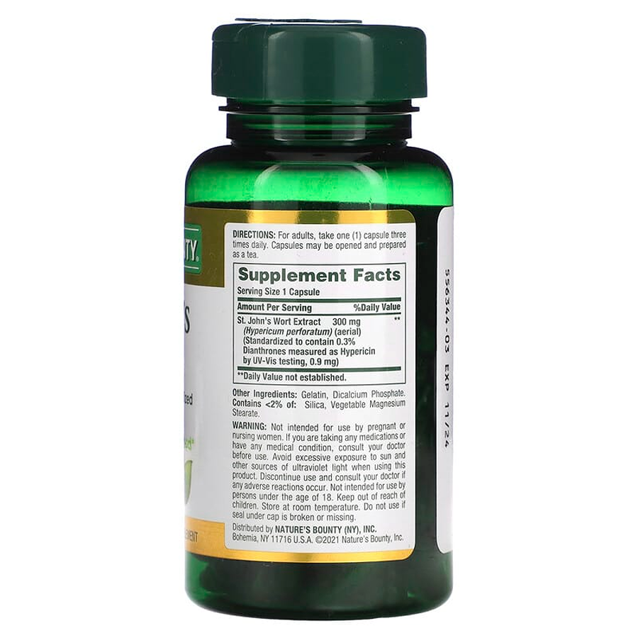 Extracto de Hierba de San Juan de Nature's Bounty 300 Mg Cápsulas