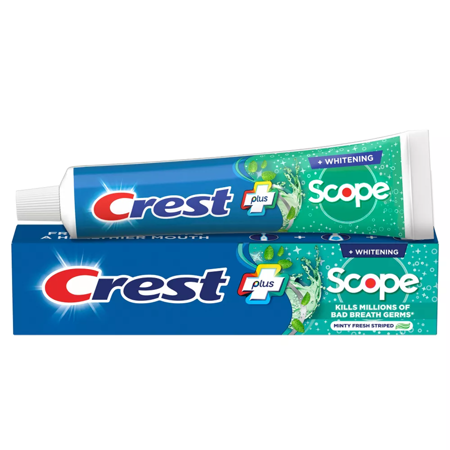 Pasta de dientes Crest Complete Plus Whitening Scope Minty Fresh, 5.4 oz