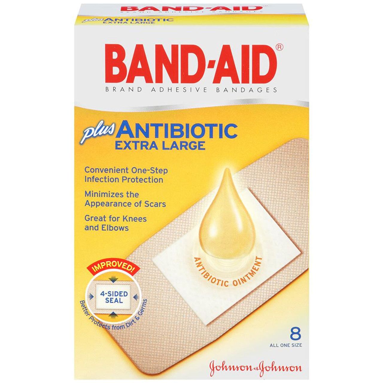 Band-Aid Brand Antibiótico Extra Grande – 8 Contenido