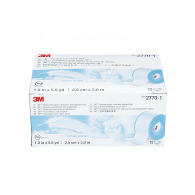 3M Micropore S Silicone Medical Tape - 1 Inch x 5.5 Yard Roll
