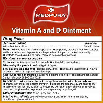 Medpura Oi 95% 113Gm Vita A&D Ointment