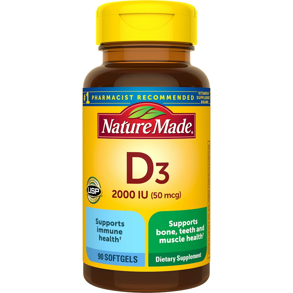 Nature Made® Vitamine D3 - 2000 UI Gélules molles