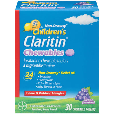 Children's Claritin 24-Hour Non-Drowsy Allergy Relief, Grape Flavor