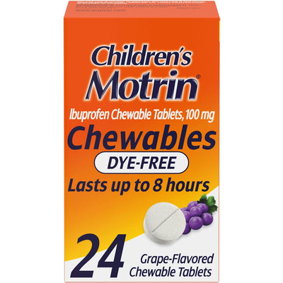 Motrin Children's Chewable Tablets - 100mg Grape Flavor