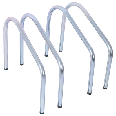2 bicycle ground bike parking racks 22-28 inch wheel supports, maximum tire width 2.15 inches, galvanized - Korvel