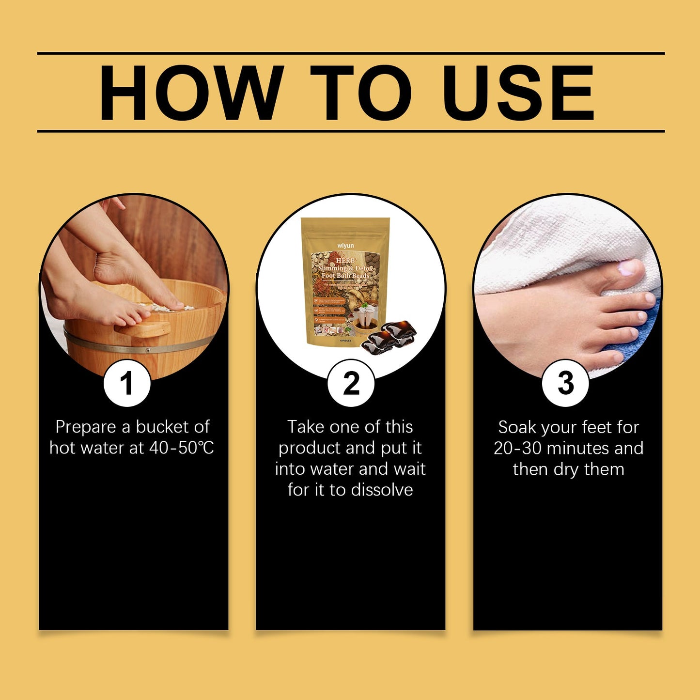 Perles de bain aux herbes nourrissantes pour les soins quotidiens