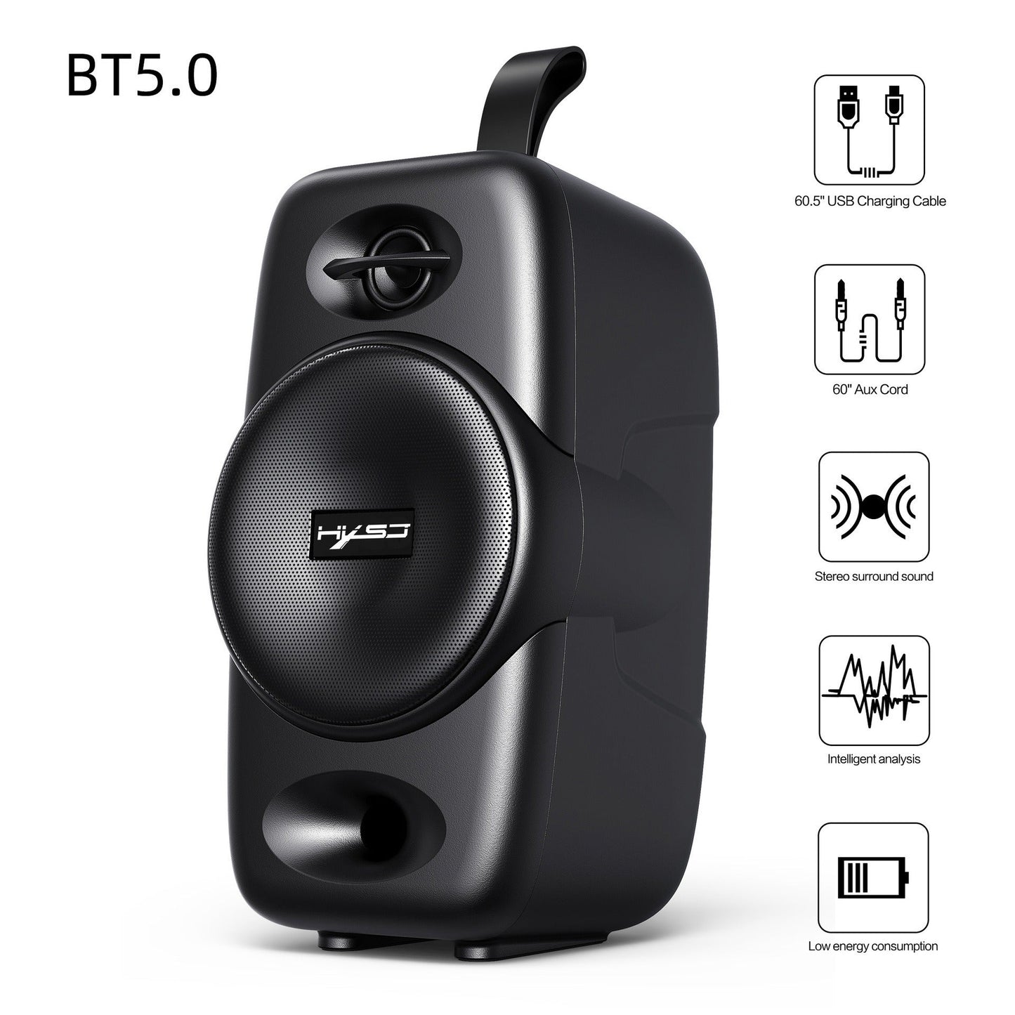 Altavoz inalámbrico Bluetooth 5.0 móvil premium con subwoofer