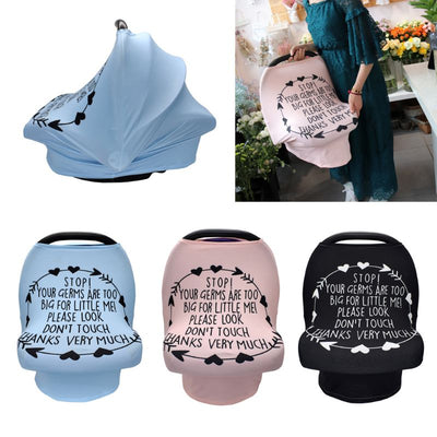 Premium Nursing Cover & Car Seat Cover with Safety Sign