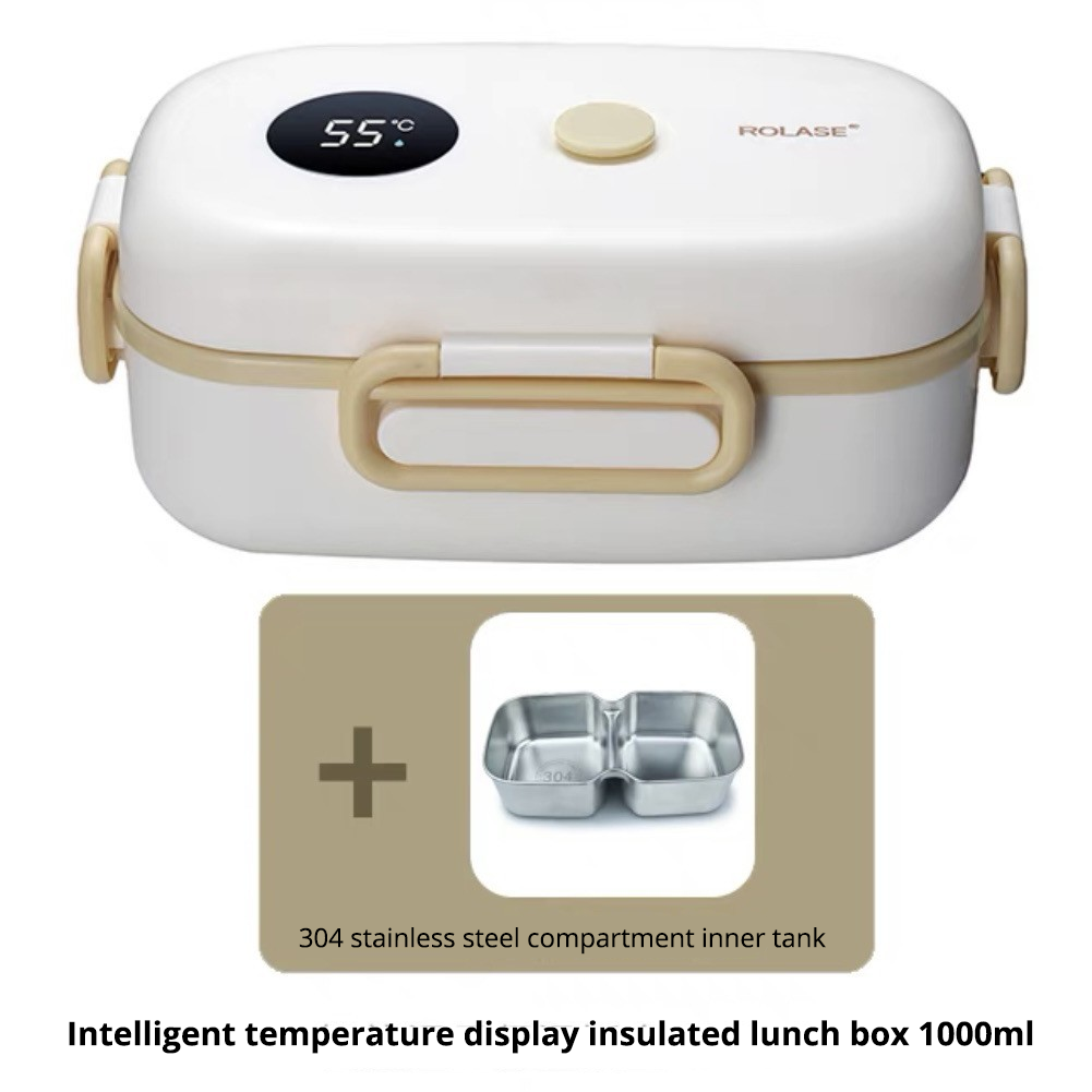 New Smart LCD Temperature Digital Display Insulated Lunch Box Portable Electric Lunch Box Lunch Box Suitable for Outdoor Travel - Korvel