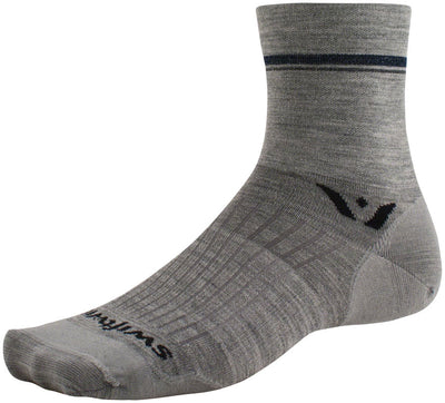 Swiftwick Pursuit Four Ultralight Socks - Retro Stripe Heather XL