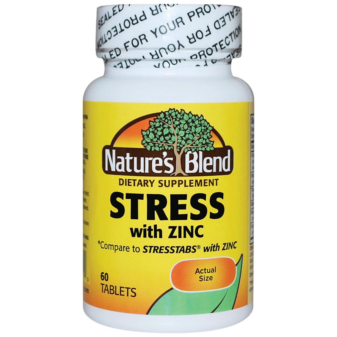 Fórmula para el Estrés de Nature's Blend con Zinc – Suplemento Dietético
