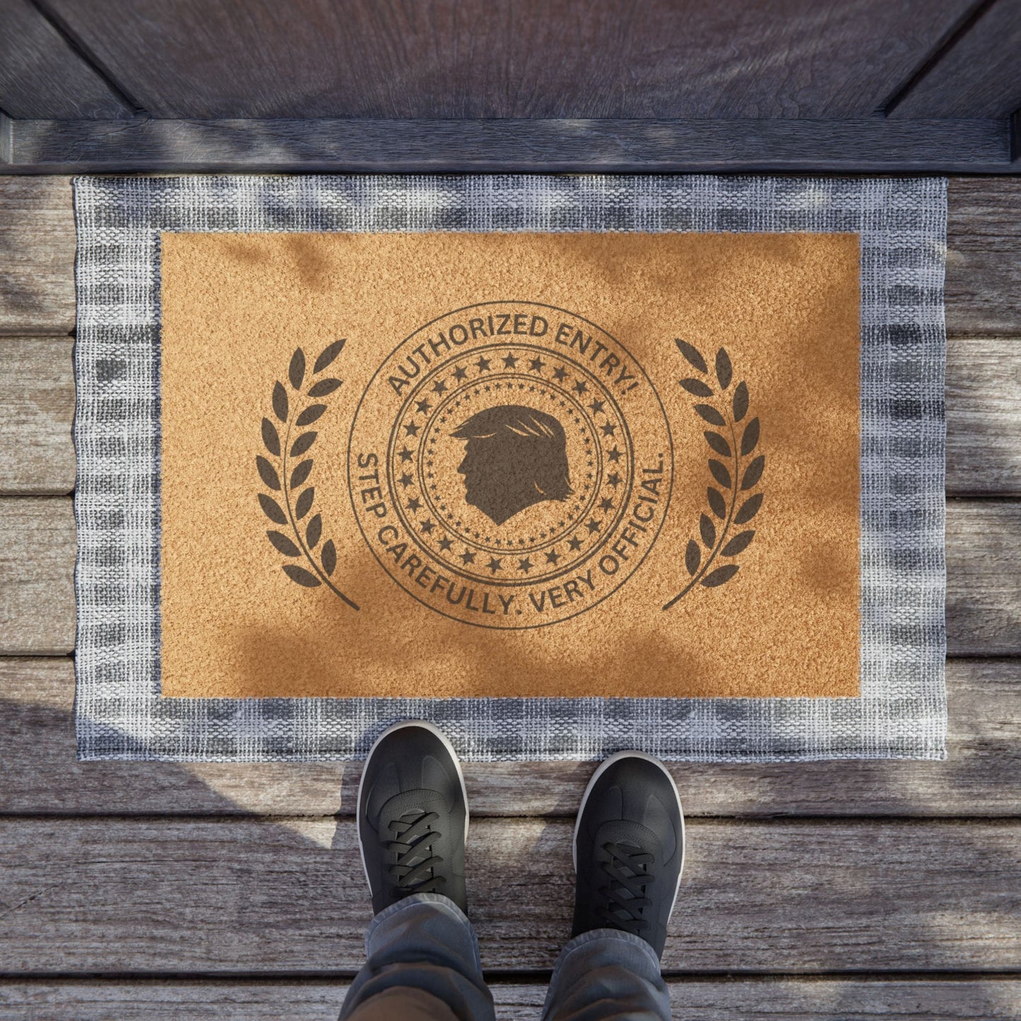 Authorized Entry Political Parody Welcome Mat