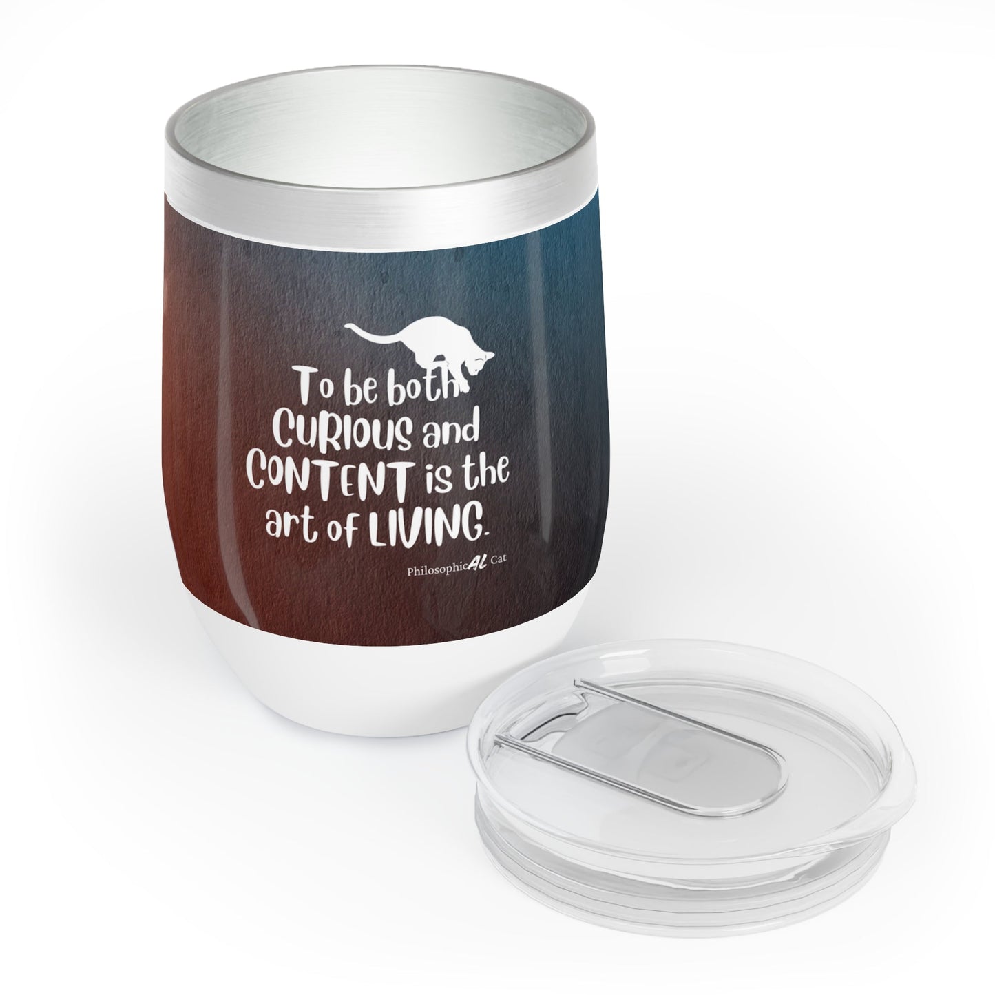 Tasse à vin Chill Curious & Content