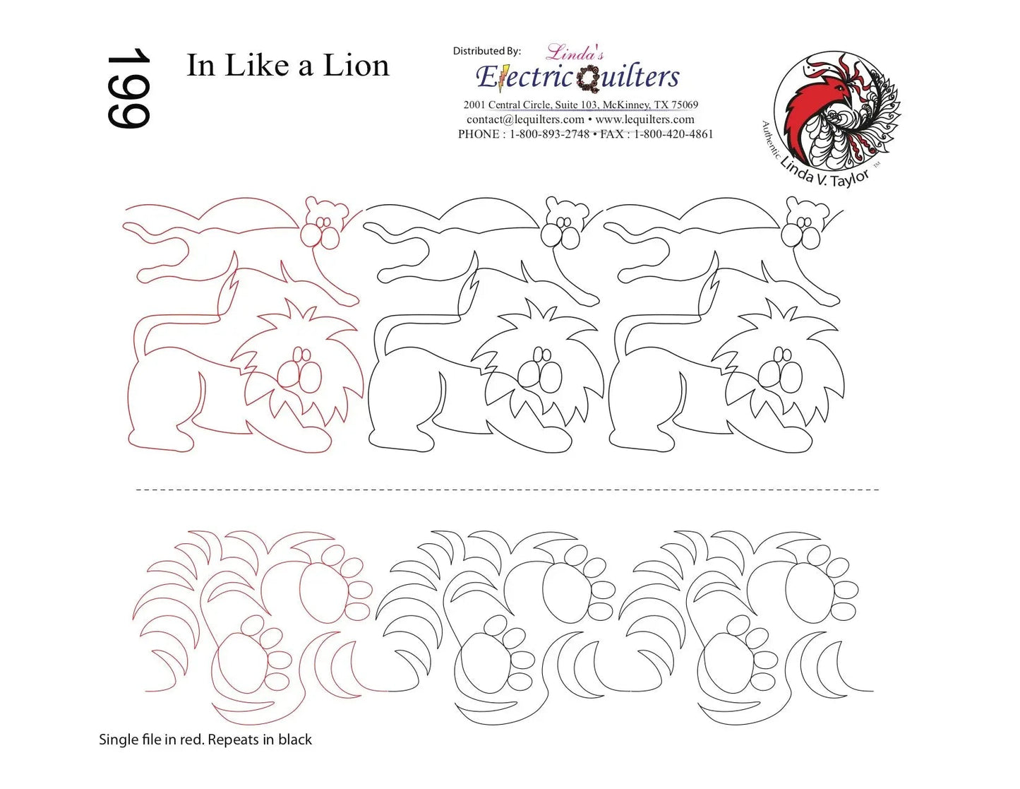 199 In Like A Lion Pantógrafo de Linda V. Taylor